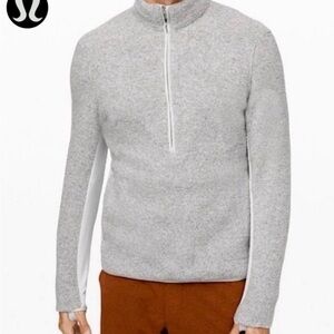 lululemon athletica Men's Light Gray Zip-Up Shirt